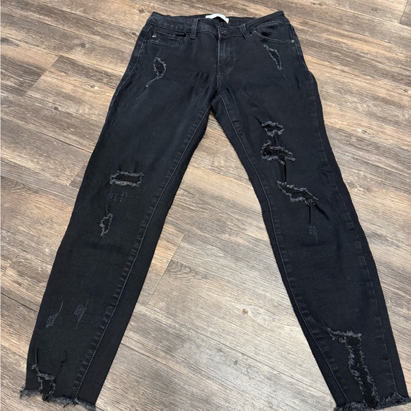 KanCan cropped destroyed jeans size 27 - Picture 1 of 2